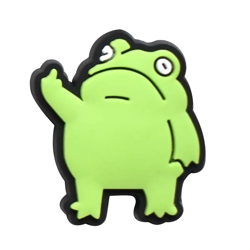 Men Shoes Jeans - Funny Frog Shoe Charms for Crocs