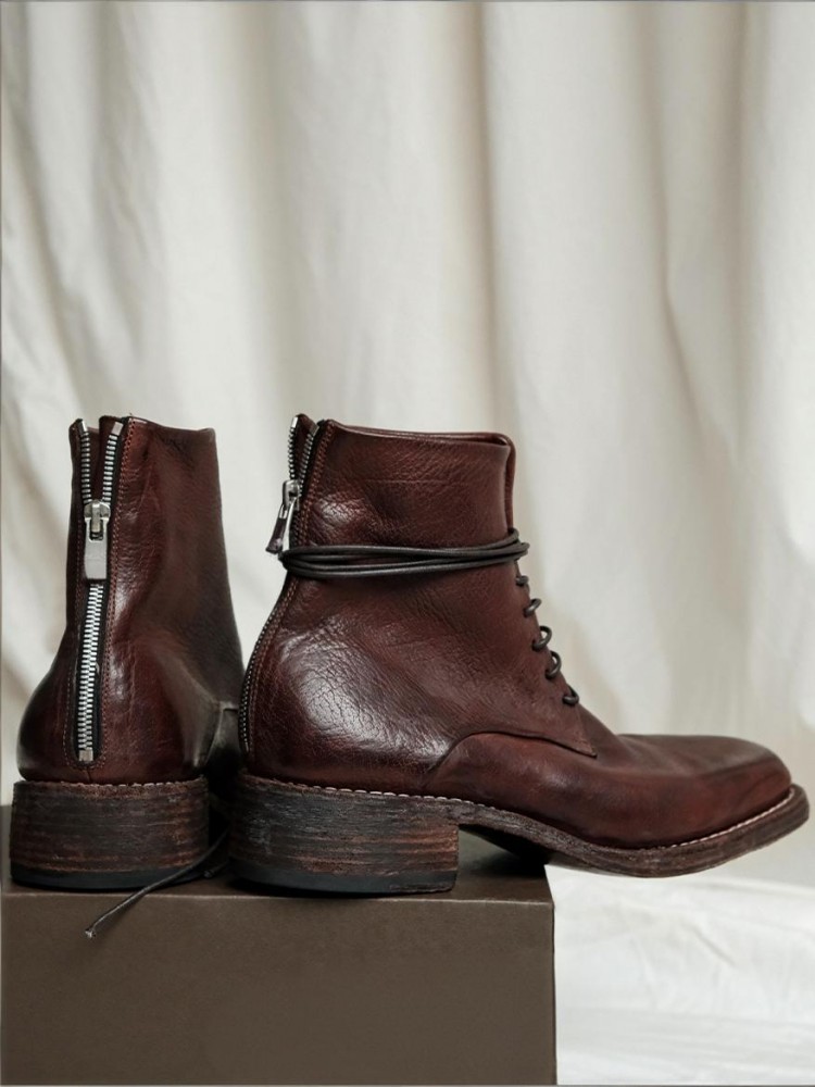Retro Fashion Male Zipper Genu - Men'S Shoes Height Increase 리뷰 및 가격