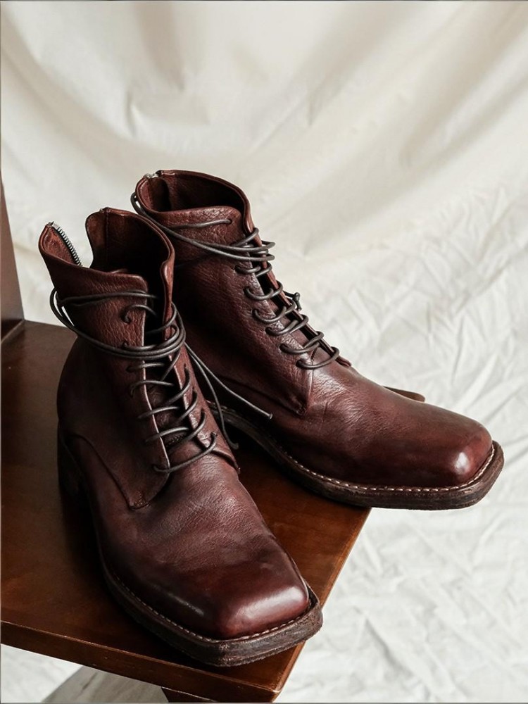 Retro Fashion Male Zipper Genu - Men'S Shoes Height Increase 리뷰 및 가격