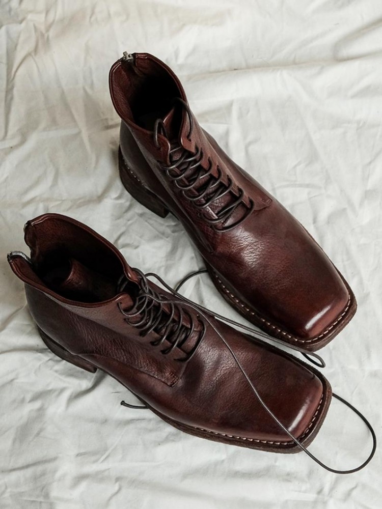 Retro Fashion Male Zipper Genu - Men'S Shoes Height Increase 리뷰 및 가격