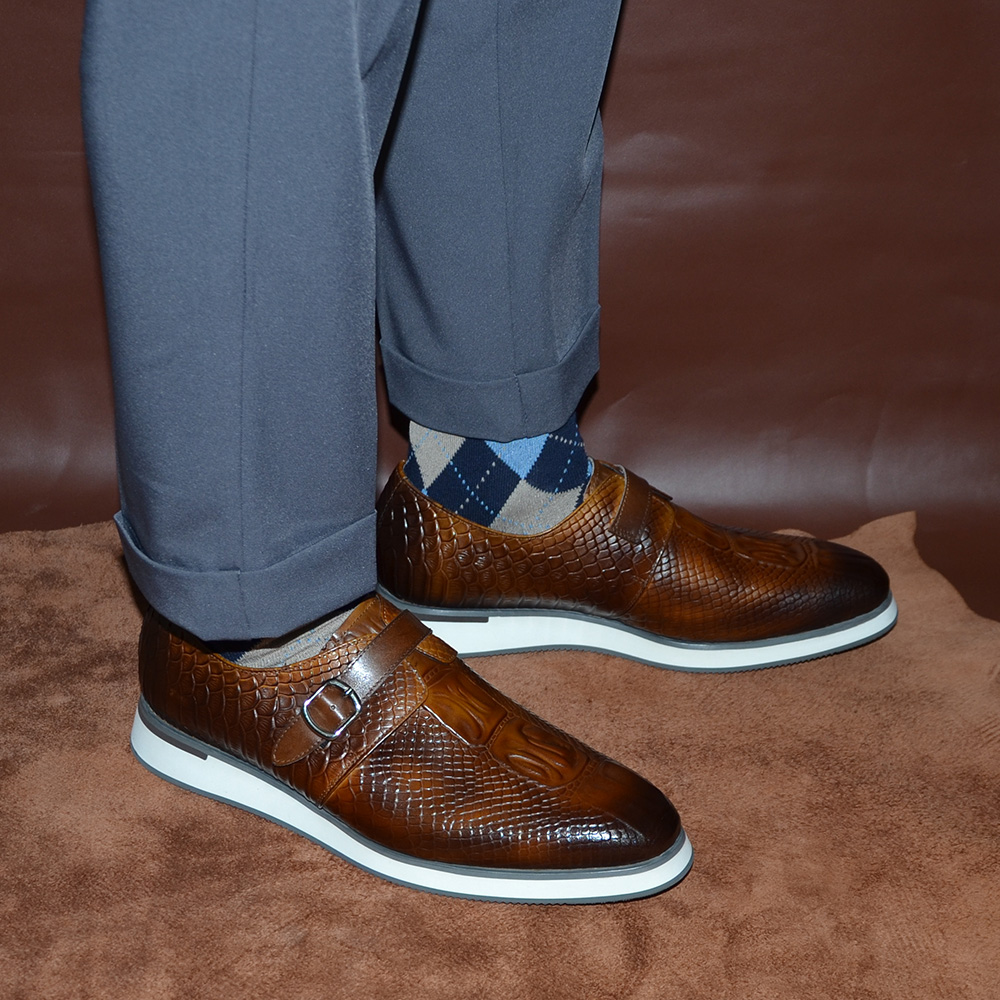 Cow Genuine Leather Men's Casu - Monk Strap Shoe 리뷰 및 가격