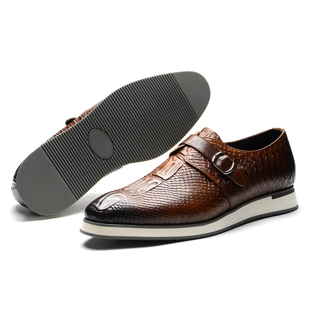 Cow Genuine Leather Men's Casu - Monk Strap Shoe 리뷰 및 가격