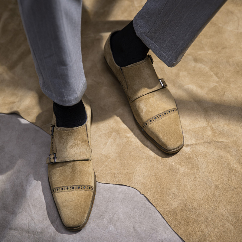 Vintage Design Men Dress Shoes - Monk Strap Shoe 리뷰 및 가격