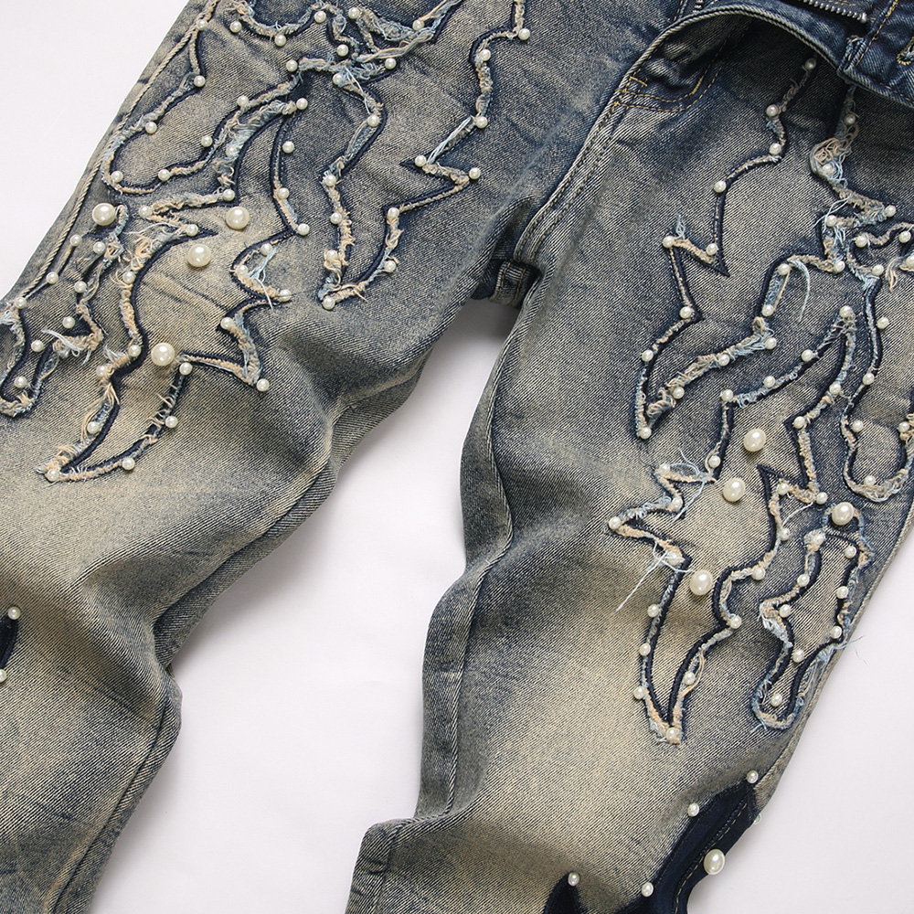 Men's Pearl Boot Cut Denim Jea - Men Shoes Jeans 리뷰 및 가격