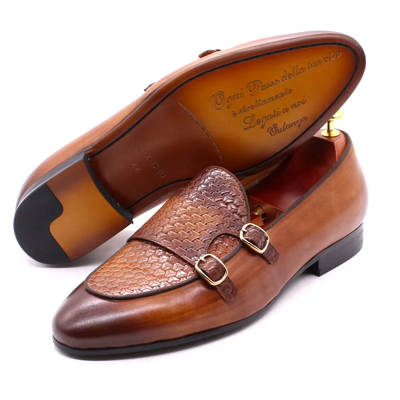 Men's Genuine Leather Loafers  - Monk Strap Shoe 리뷰 및 가격