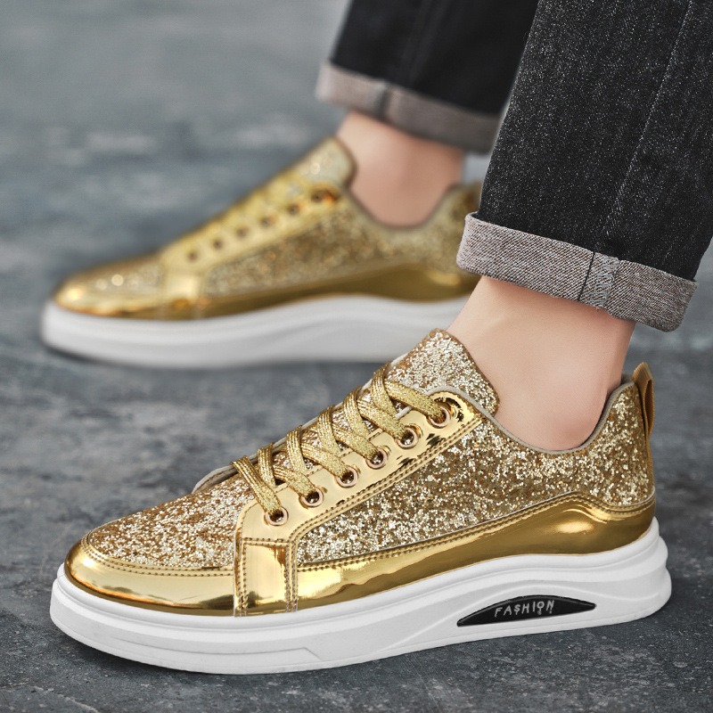 Gold Men's Sneakers 2025 New L - Men'S Shoes Size 43 In Us 리뷰 및 가격