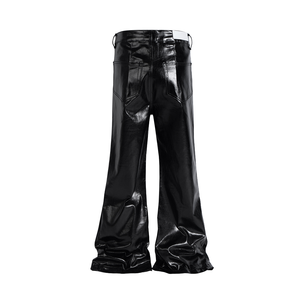 High Street Wide Leg Glossy Pu - Men Shoes Jeans 리뷰 및 가격