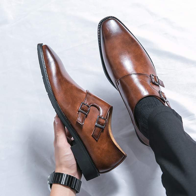 Men's Monk Leather Shoes Point - Monk Strap Shoe 리뷰 및 가격