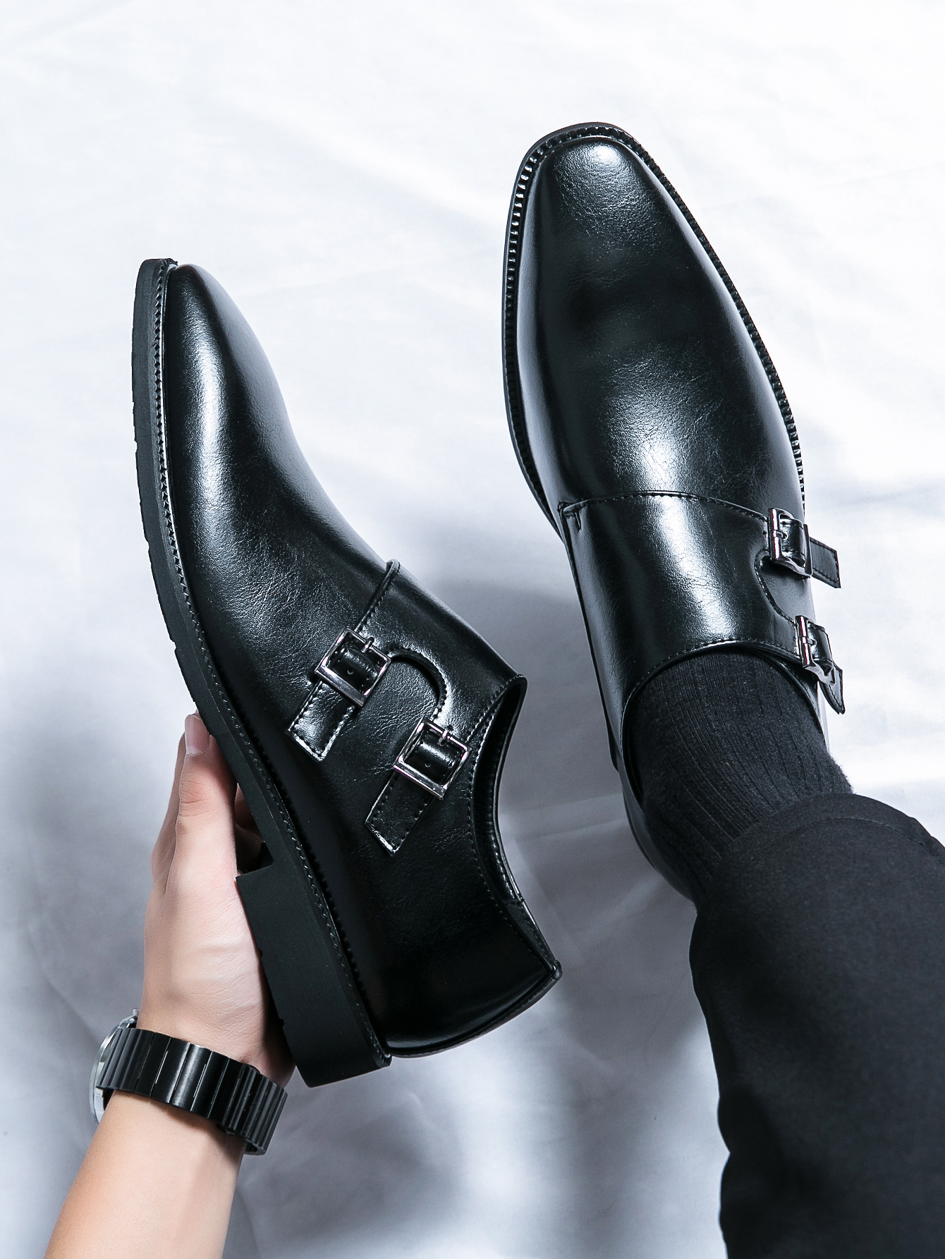 Men's Monk Leather Shoes Point - Monk Strap Shoe 리뷰 및 가격