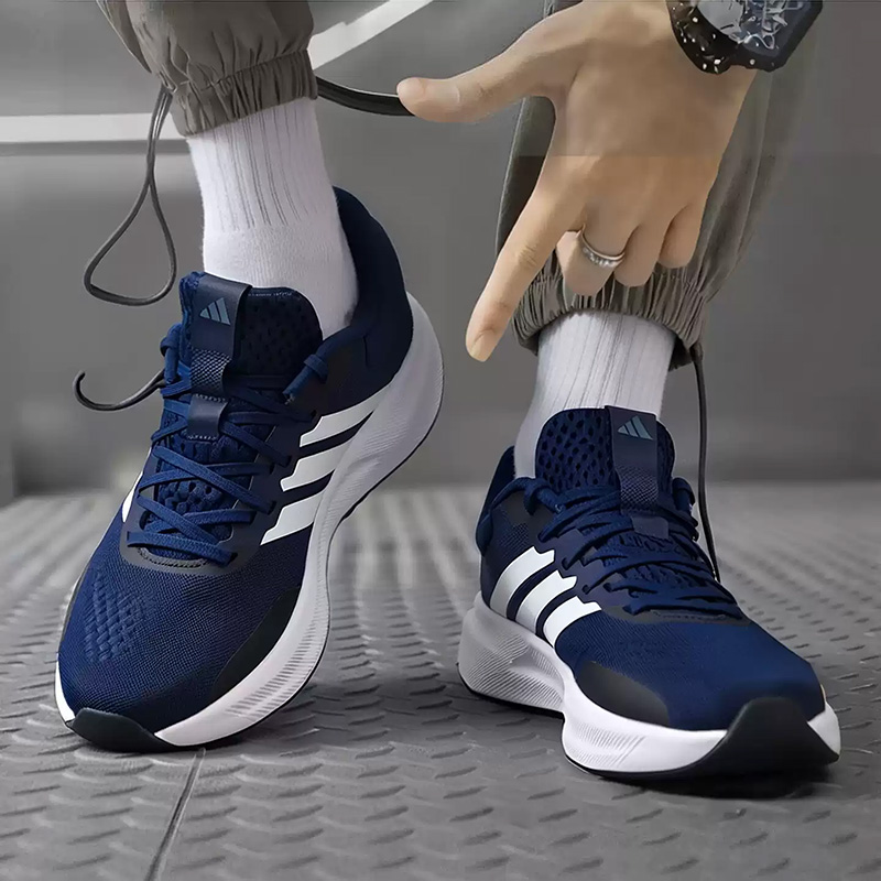 adidas  Navy Blue Three Stripe - Men Shoes Jd 리뷰 및 가격