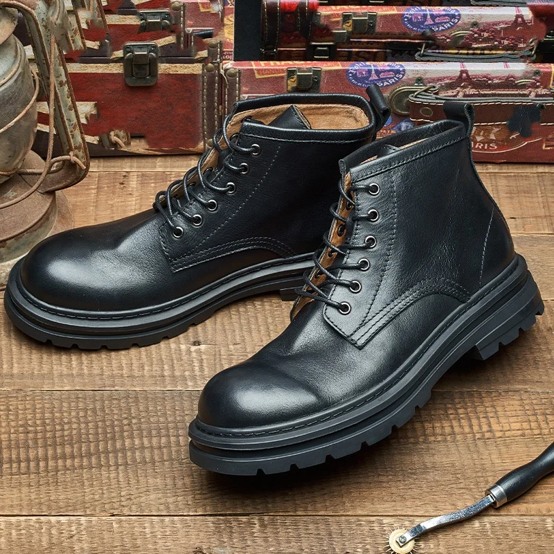 Men's Retro Ankle Leather Boot - Men'S Shoes Quality Brands 리뷰 및 가격