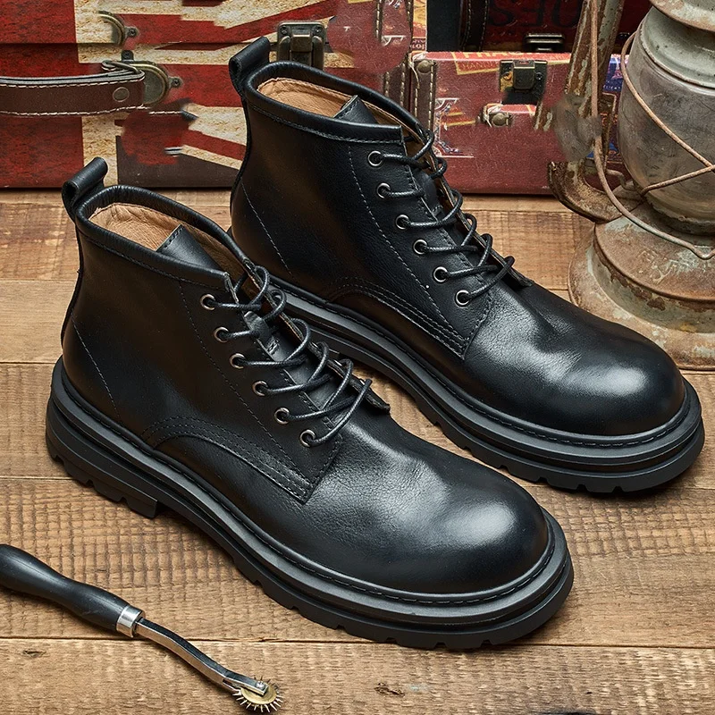 Men's Retro Ankle Leather Boot - Men'S Shoes Quality Brands 리뷰 및 가격