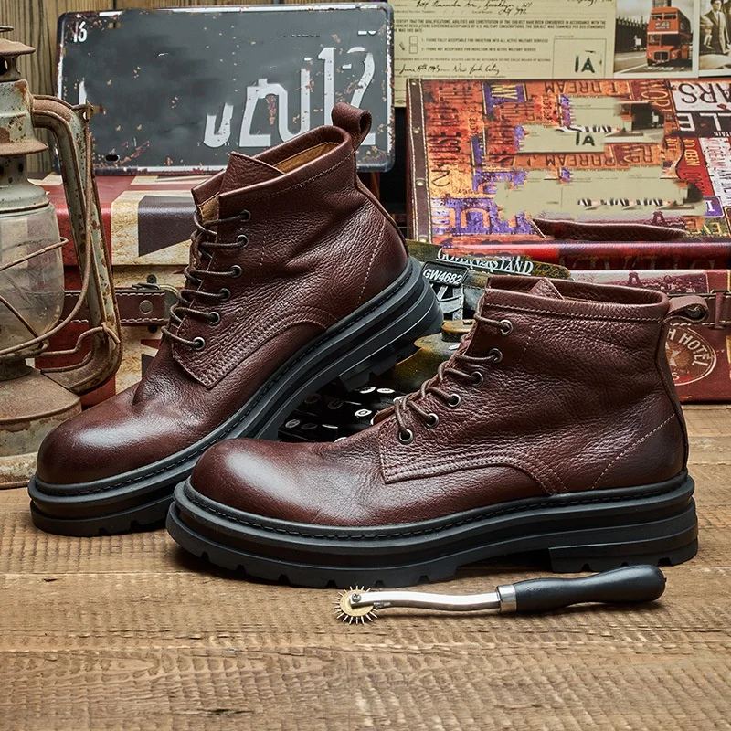 Men's Retro Ankle Leather Boot - Men'S Shoes Quality Brands 리뷰 및 가격