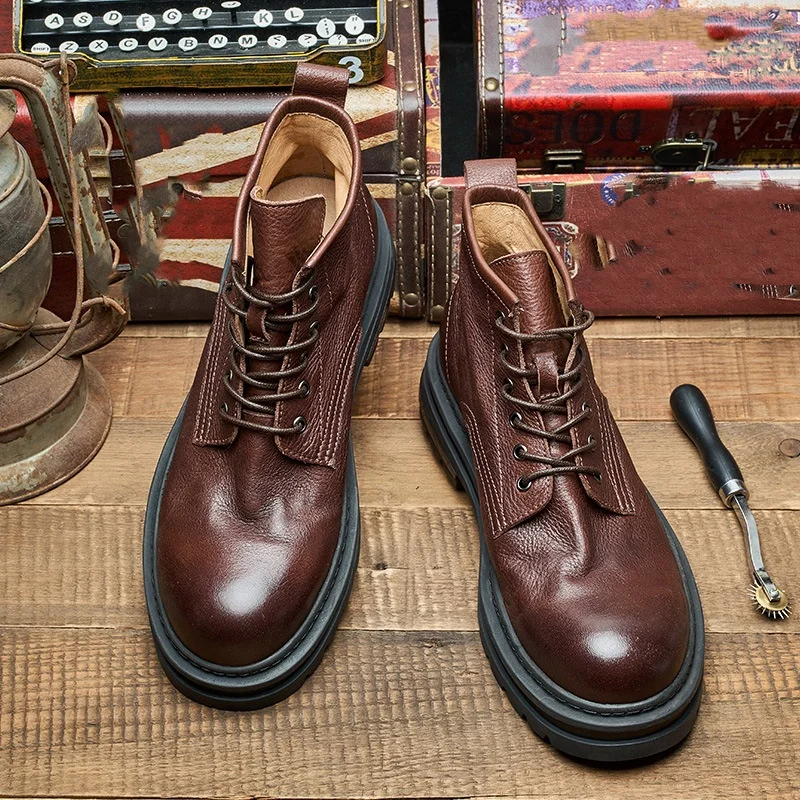 Men's Retro Ankle Leather Boot - Men'S Shoes Quality Brands 리뷰 및 가격