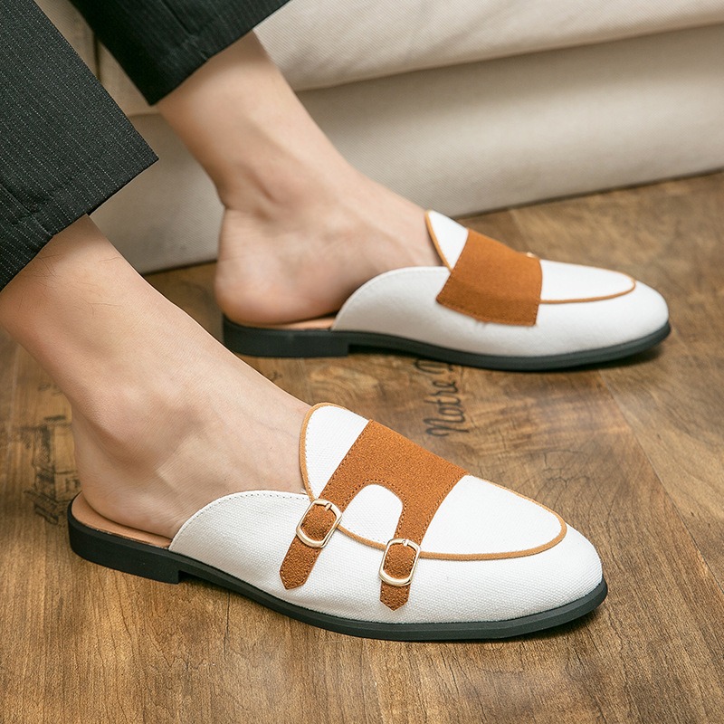 canvas mules half shoes for ma - Monk Strap Shoe 리뷰 및 가격