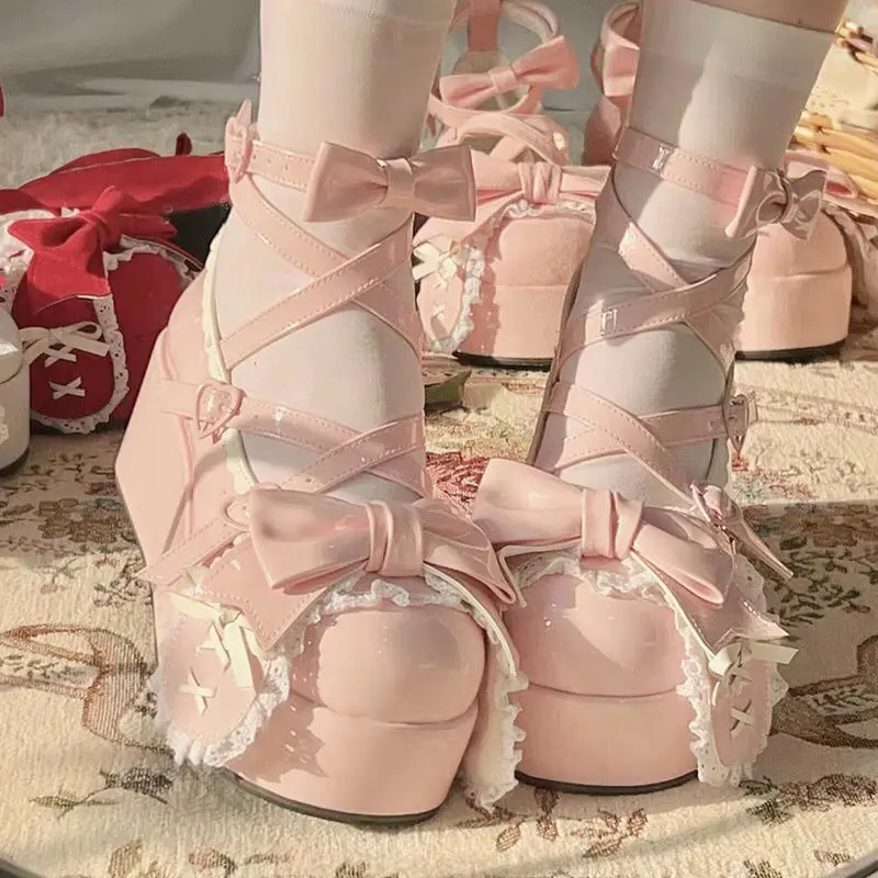 Lovely Girls Lolita Cute Bowkn - Monk Strap Shoe 리뷰 및 가격